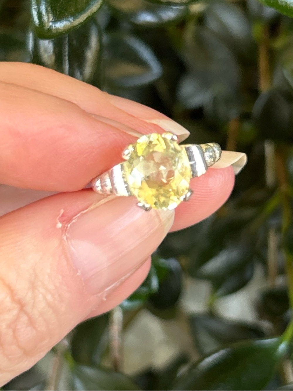 Brand New Sterling Silver Natural Citrine Ring